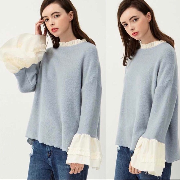 storets Tops - Storets Luci Overlay Blouse Sweatshirt top